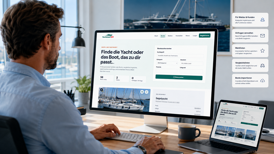 Yachtkauf24 Maklerplattform für Yachten und Boote kaufen und verkaufen